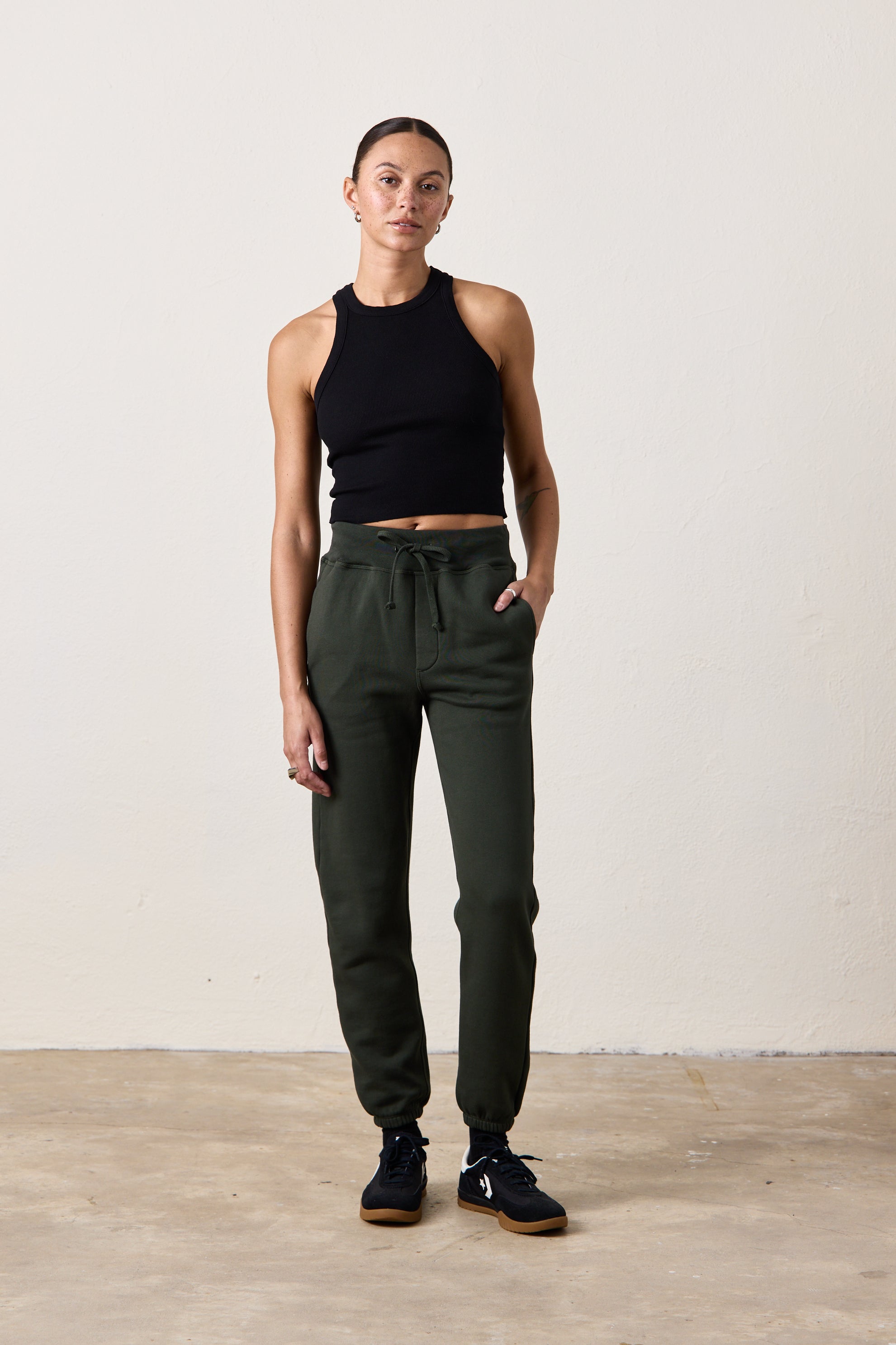 ISABELLA HW STRAIGHT SWEATS / DARK OLIVE – NSF Clothing