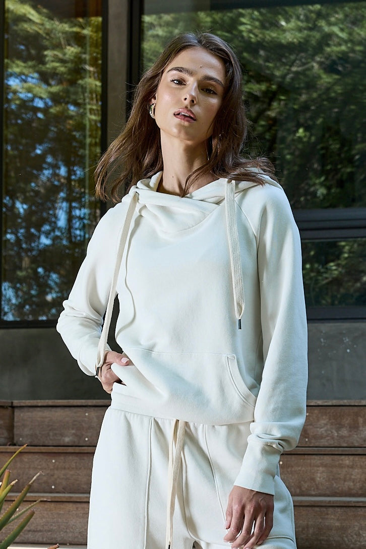 Women's Hoodie –NSF French Terry Lisse Hoodie in Soft White – NSF
