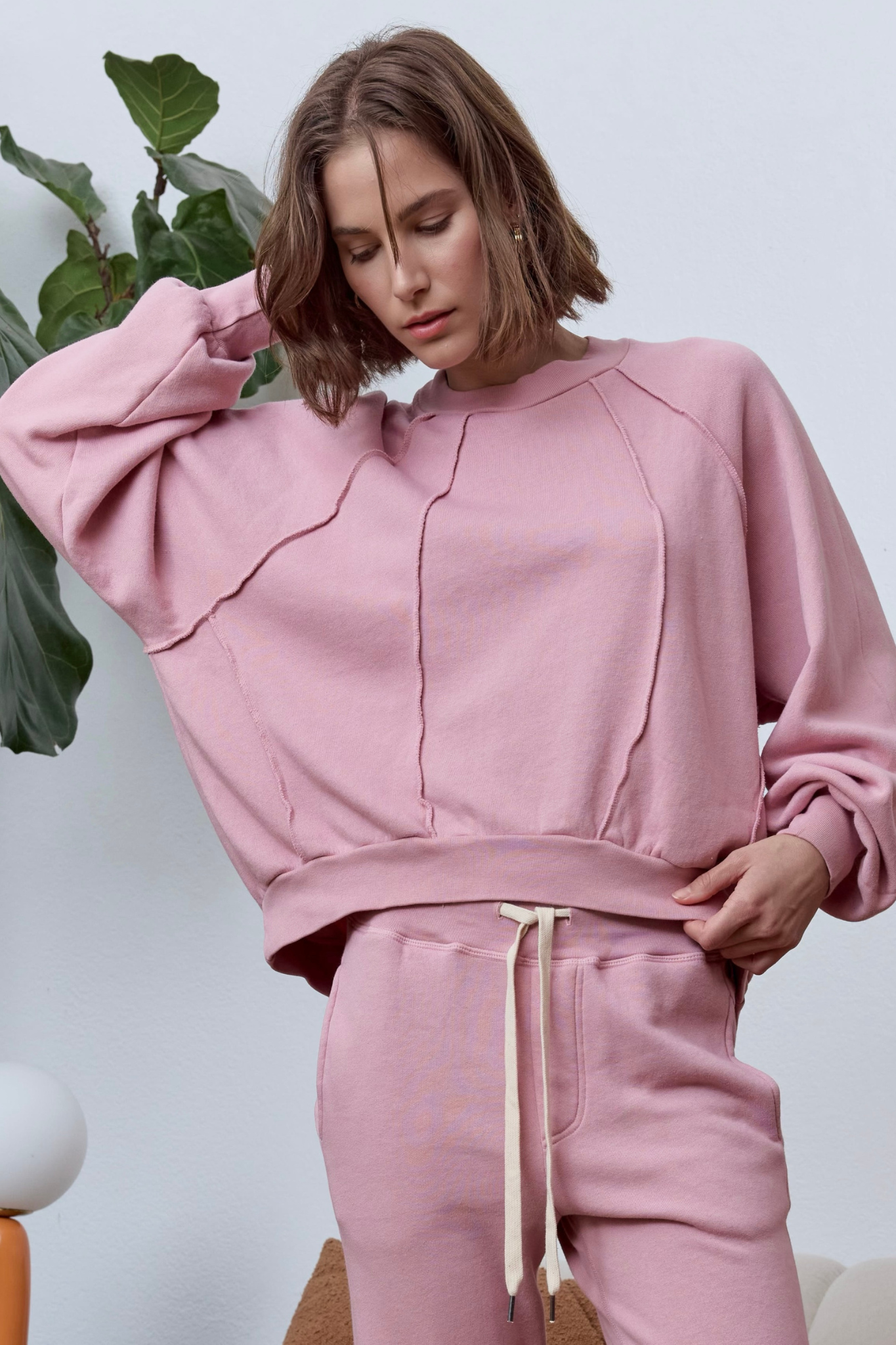 Women's Oversized Cloud Fleece Sweatshirt in Mallow – NSF Clothing