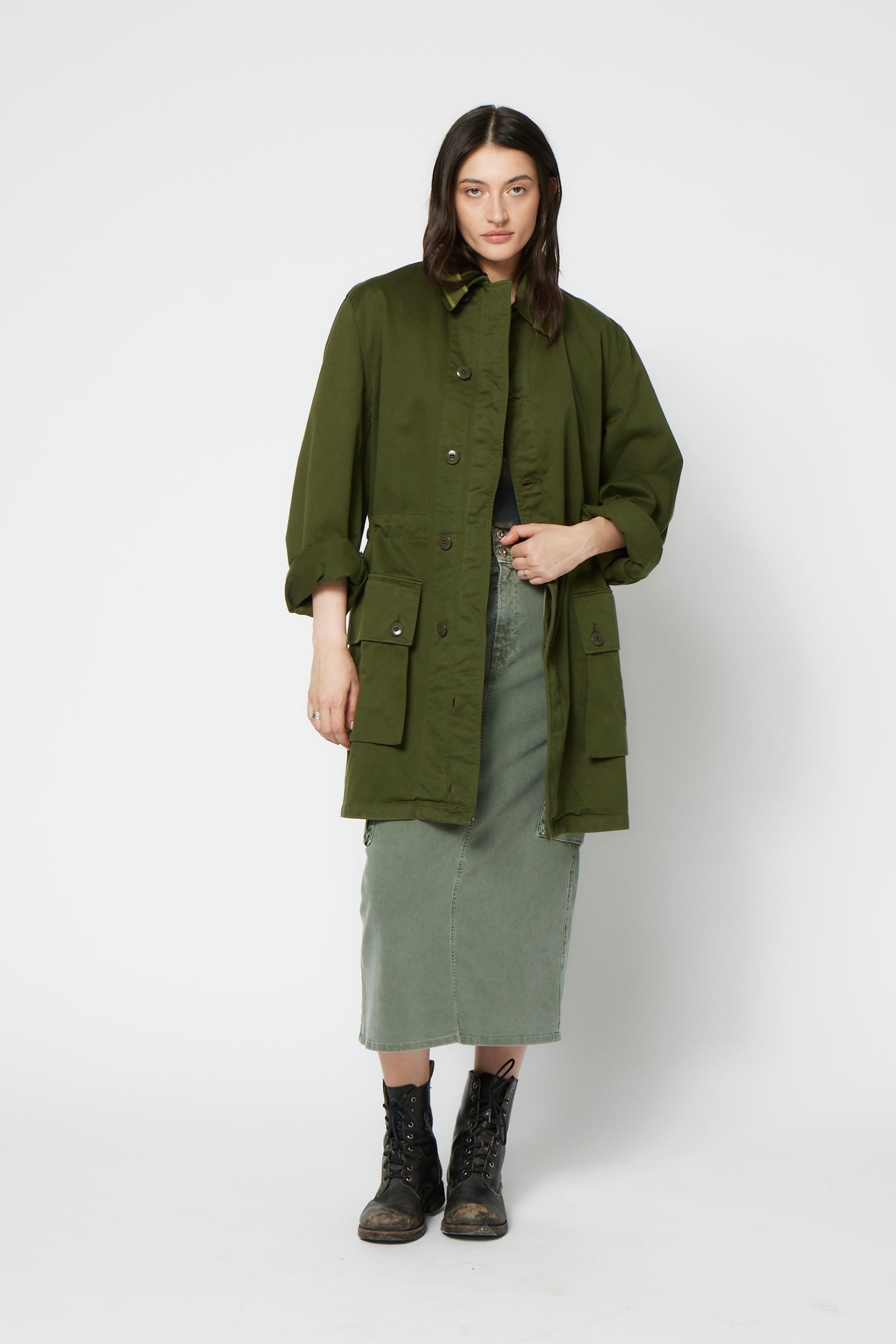 SRPLS Spanish Military Coat – Washed Olive - NSF Clothing