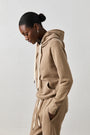 LISSE FITTED HOODY / COCOA
