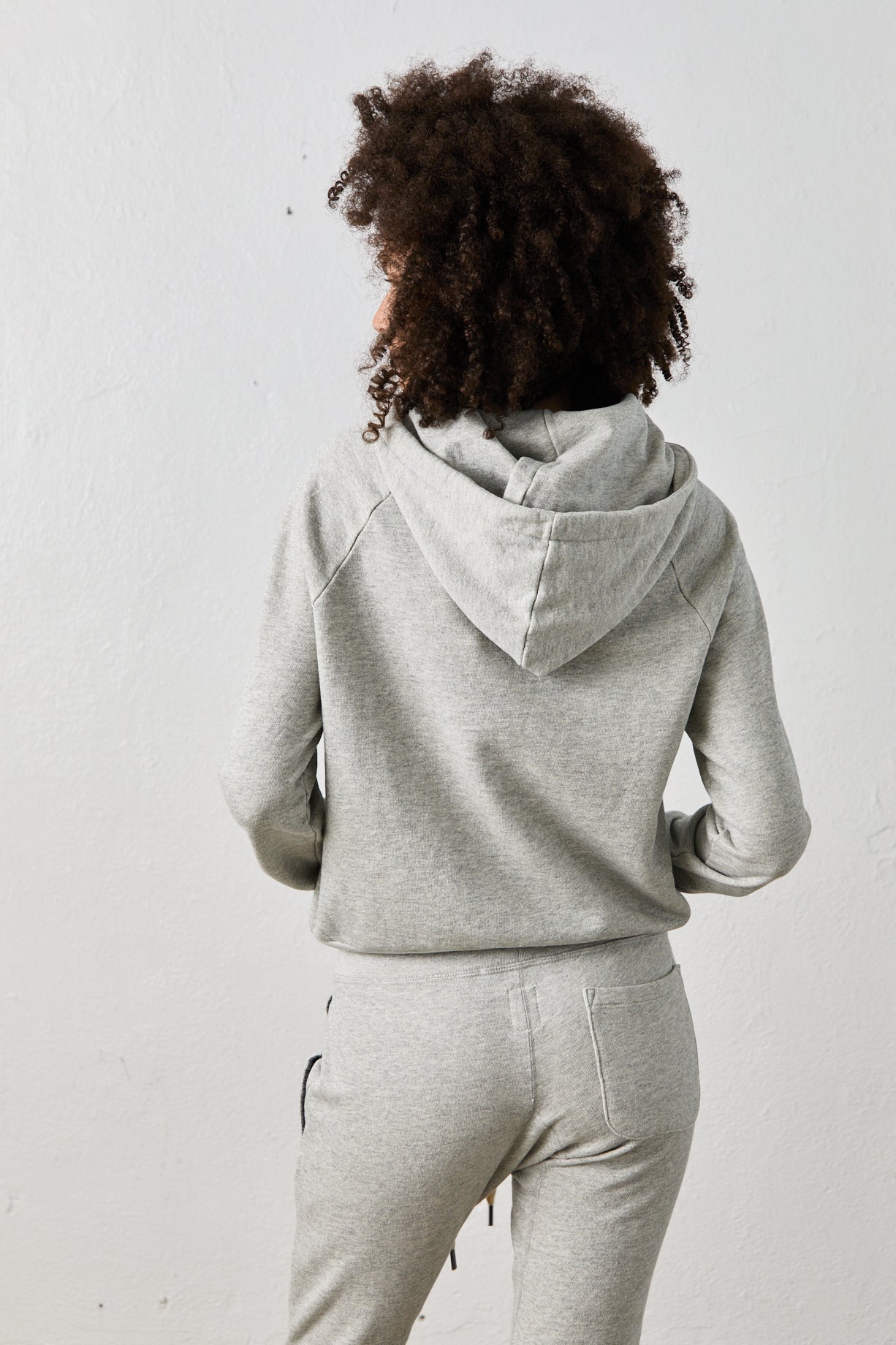 LISSE FITTED HOODY / HEATHER GREY