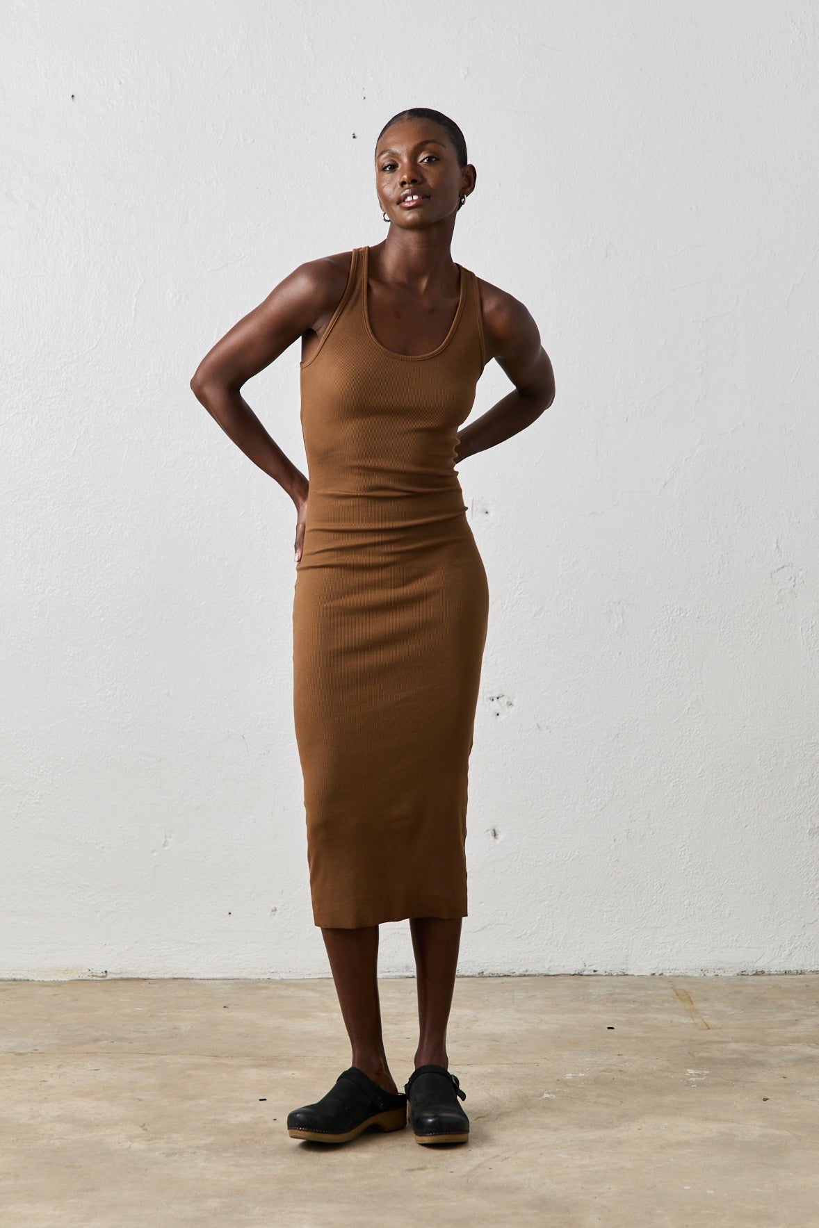 SLOANE TANK DRESS / ESPRESSO – NSF Clothing