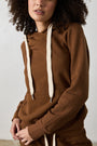 LISSE FITTED HOODY / ESPRESSO