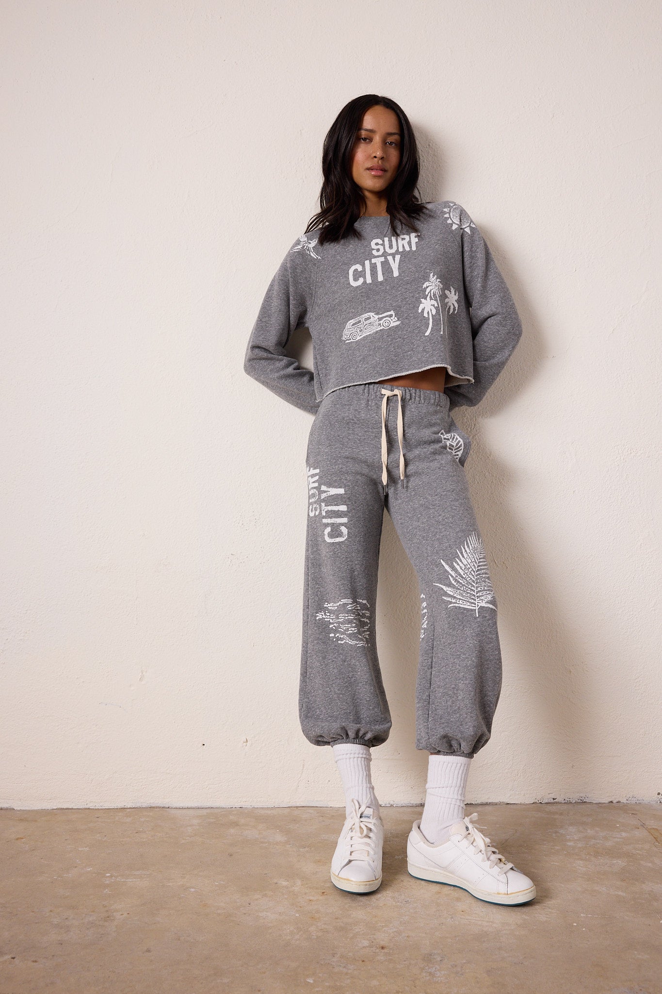 Women's Sweatpants – Shane Surf City Sweats in Melange – NSF