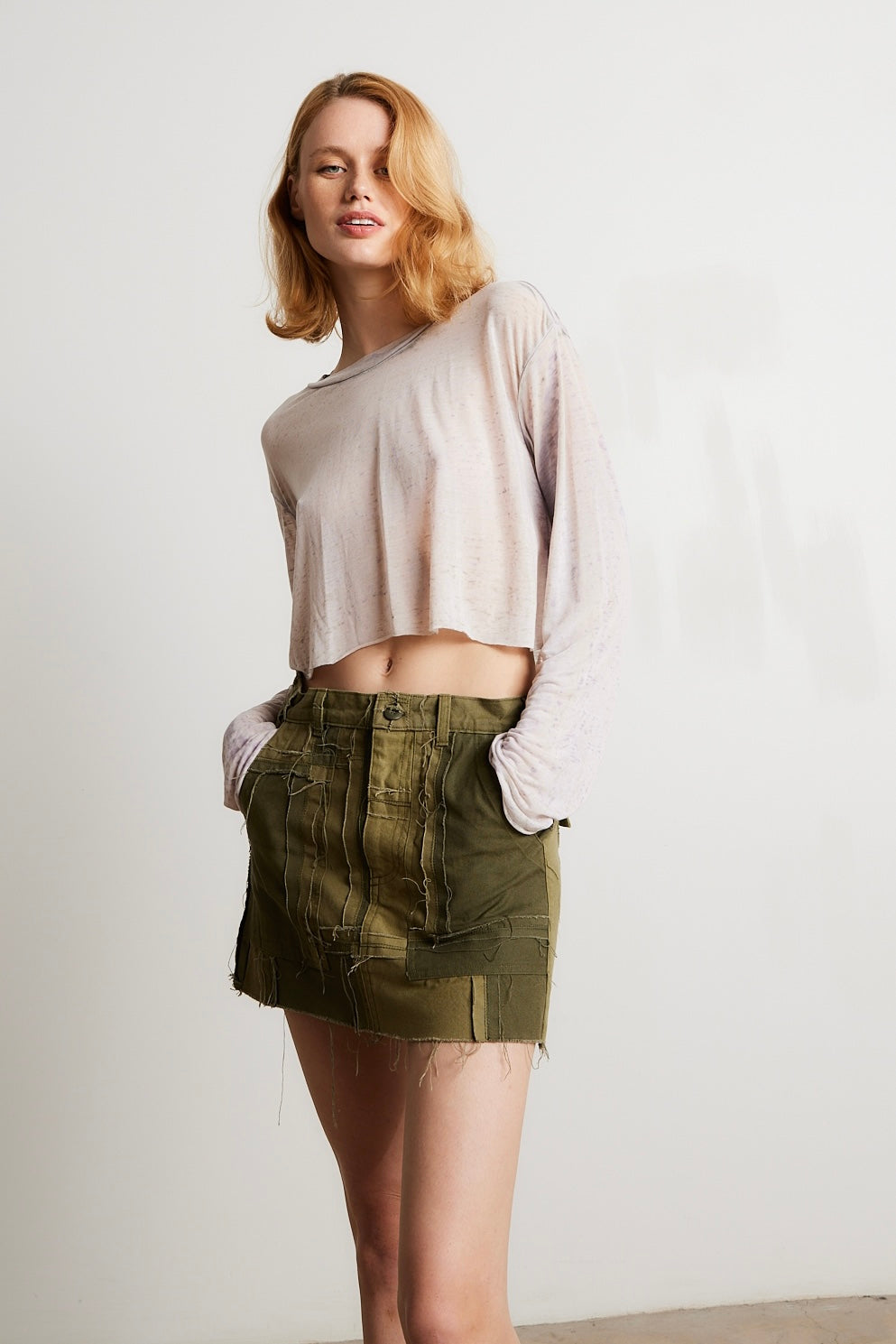 DAX Mini Skirt Army Patchwork – NSF Clothing