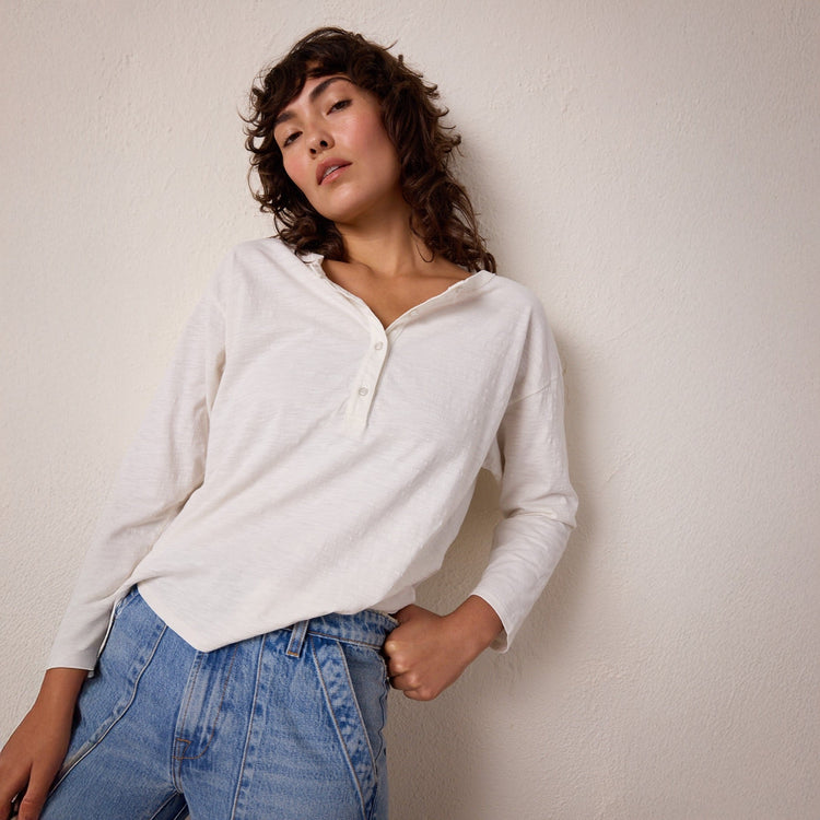 Meet the Hazel: The New Boxy Slub Jersey Henley You’ll Live In