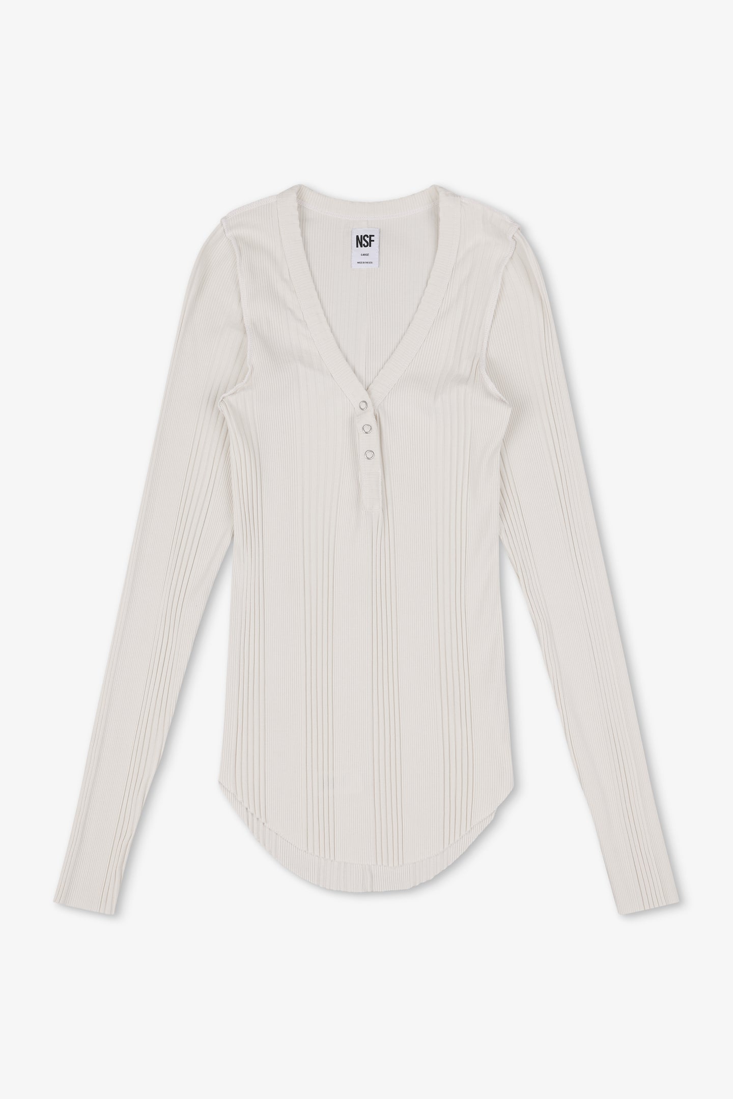 CODY VARIEGATED RIB HENLEY / IVORY