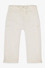 CARLSON LINEN COTTON TIE PANT / IVORY