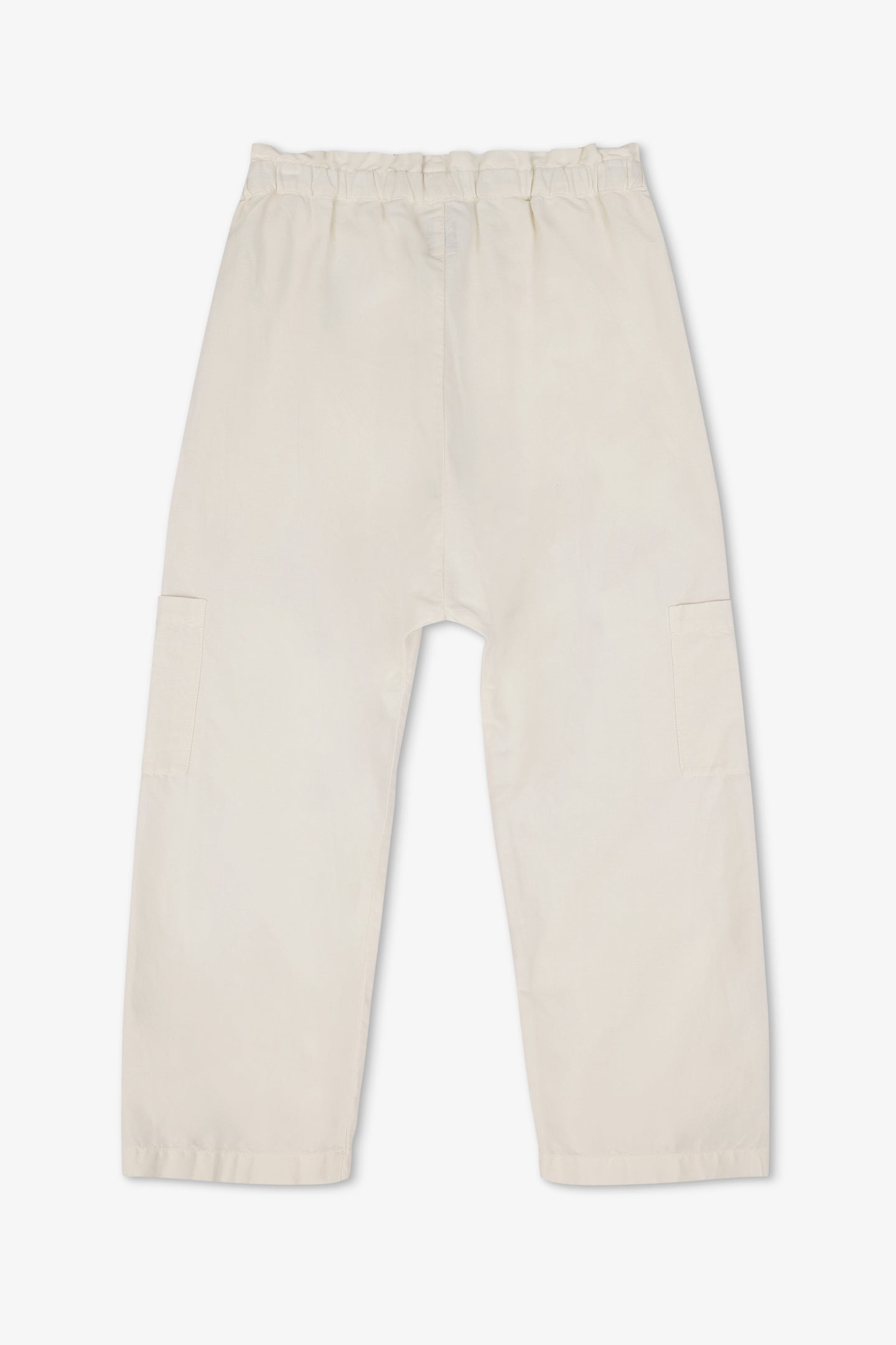 SHAILEY PAPERBAG WAIST LINEN COTTON PANT / IVORY