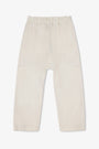 SHAILEY LINEN CANVAS PAPERBAG WAIST PANT / IVORY