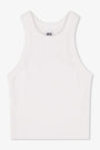 AMAYA FITTED CROP RIB TANK / SOFT WHITE