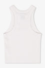 AMAYA FITTED CROP RIB TANK / SOFT WHITE