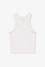 AMAYA FITTED CROP RIB TANK / SOFT WHITE