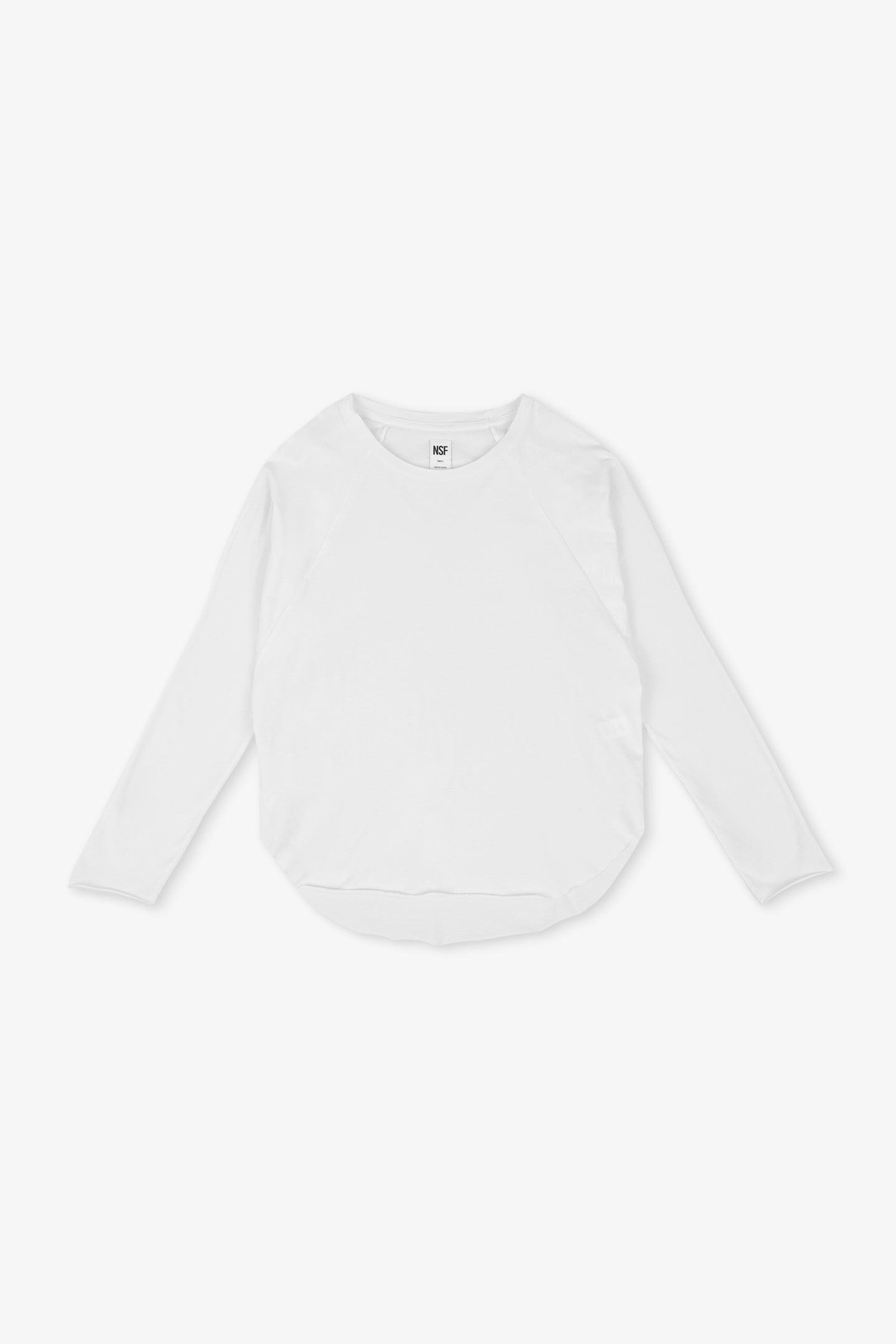 BROCK RAGLAN CREW TEE / SOFT WHITE