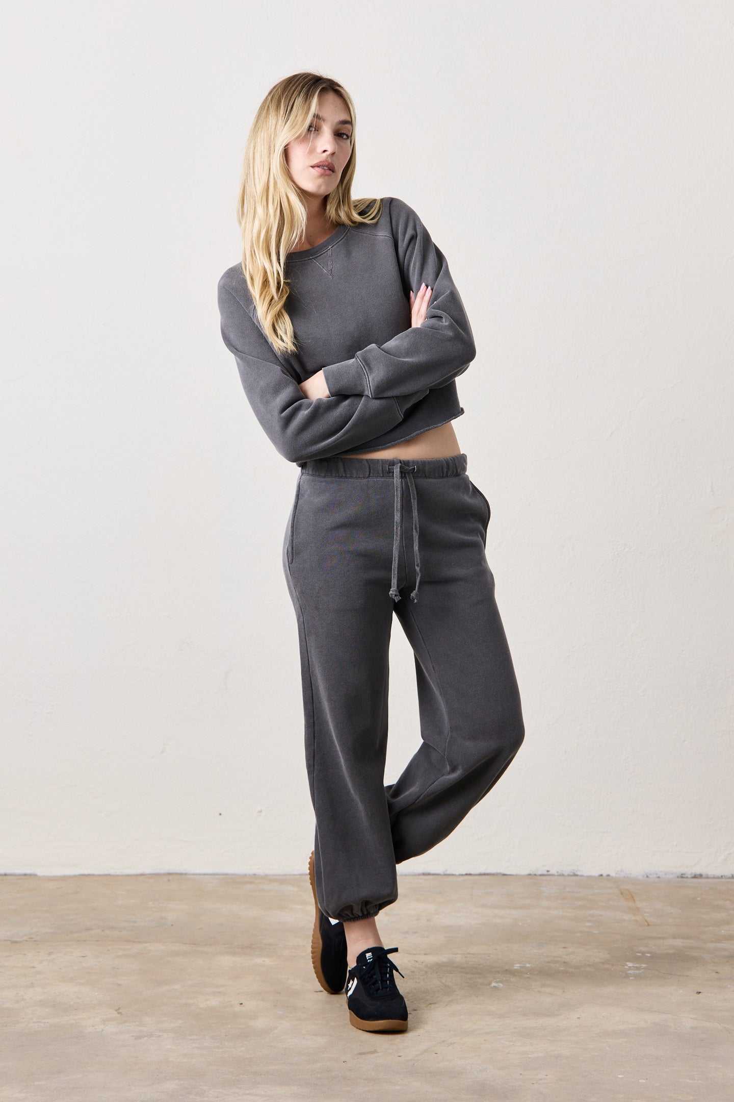 SHANE BILLOW LOOP TERRY SWEATPANT / FADED BLACK