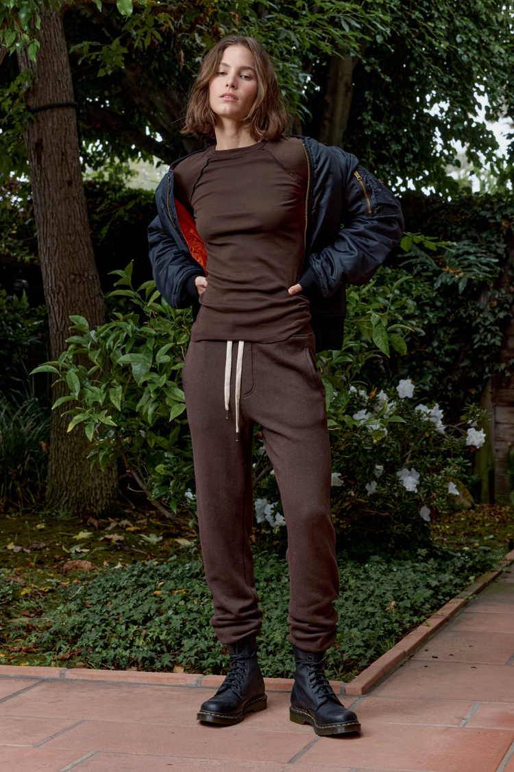 NSF Isabella High Waist Cloud Fleece Sweatpant - Coffee