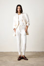 LAWRENCE OVERSIZE LINEN COTTON BLAZER / IVORY