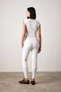 MAREN CORSET LOOP TERRY SWEATPANT / SOFT WHITE