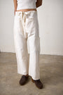 CARLSON DROP RISE TIE PANT / IVORY