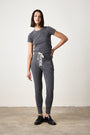 MAREN CORSET LOOP TERRY SWEATPANT / FADED BLACK