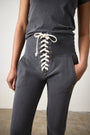 MAREN CORSET LOOP TERRY SWEATPANT / FADED BLACK