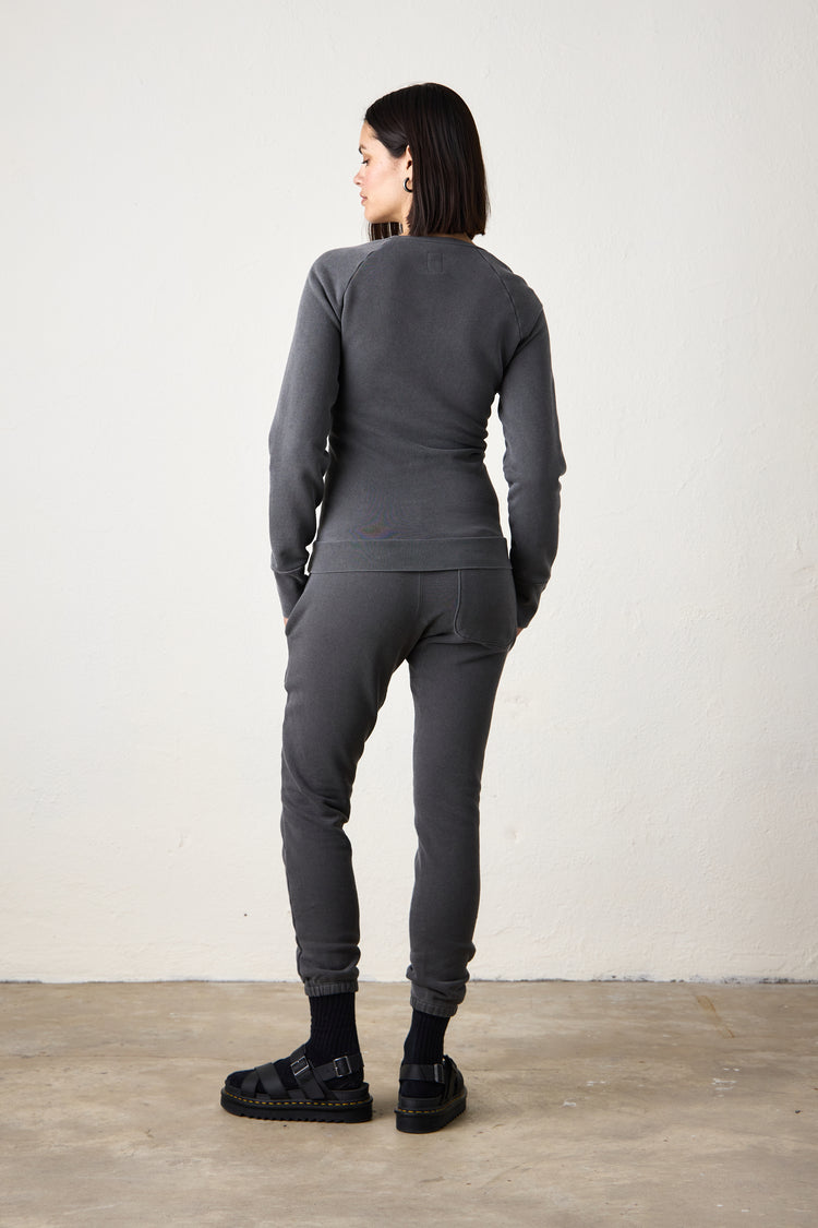 NSF Elio Corset Loop Terry Crew - Faded Black