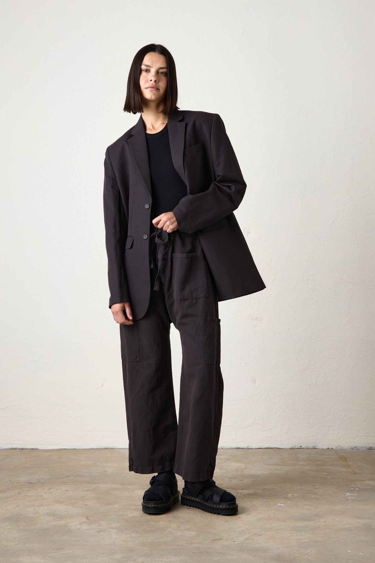 LAWRENCE OVERSIZED BLAZER / FADED BLACK