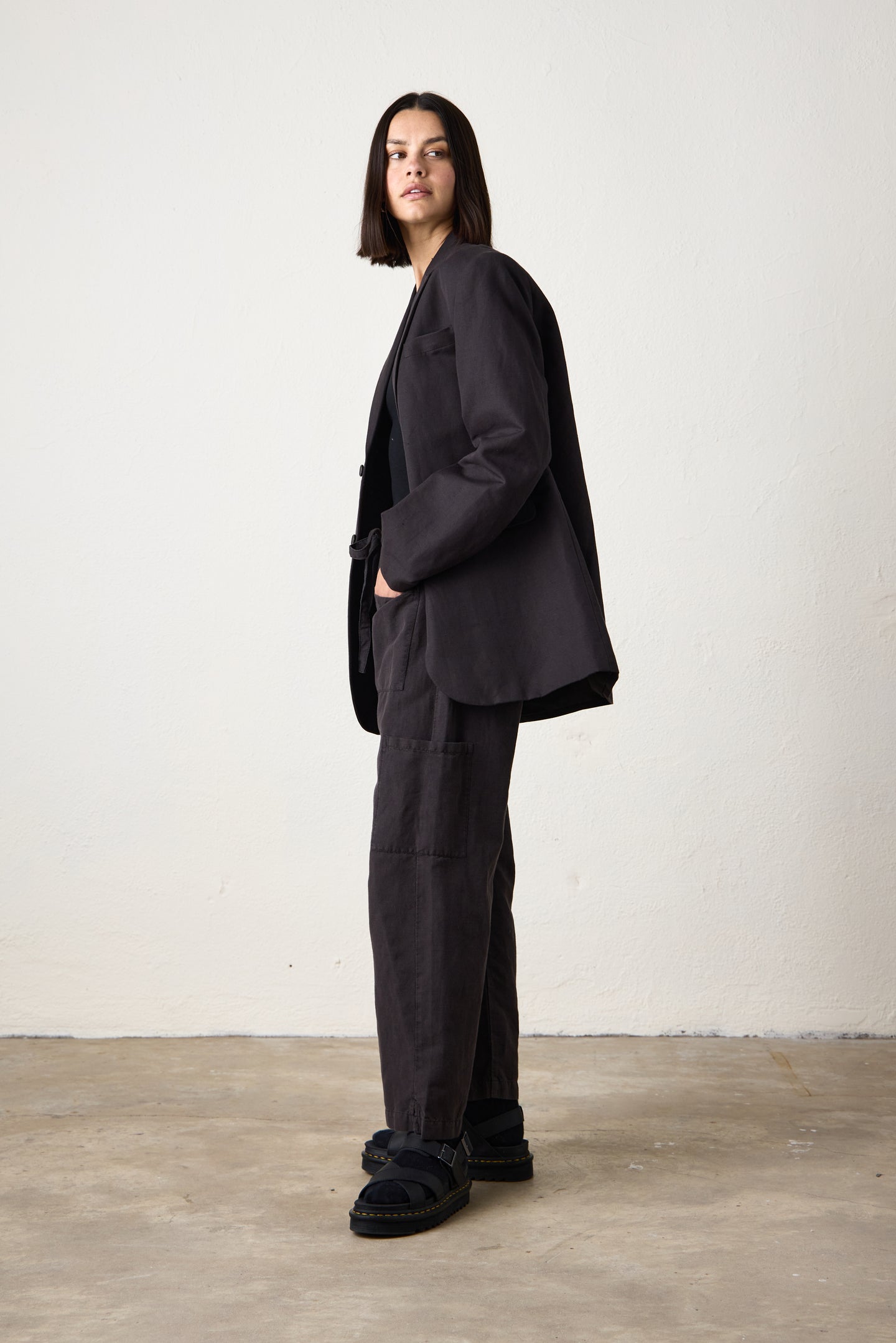 LAWRENCE OVERSIZED BLAZER / FADED BLACK