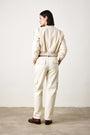 REYES SHRUNKEN QUILTED CANVAS BOMBER / IVORY