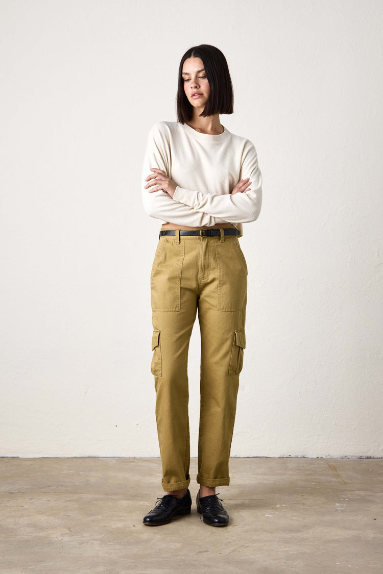 NSF Chiara Plush Super Wide Crop - Ivory