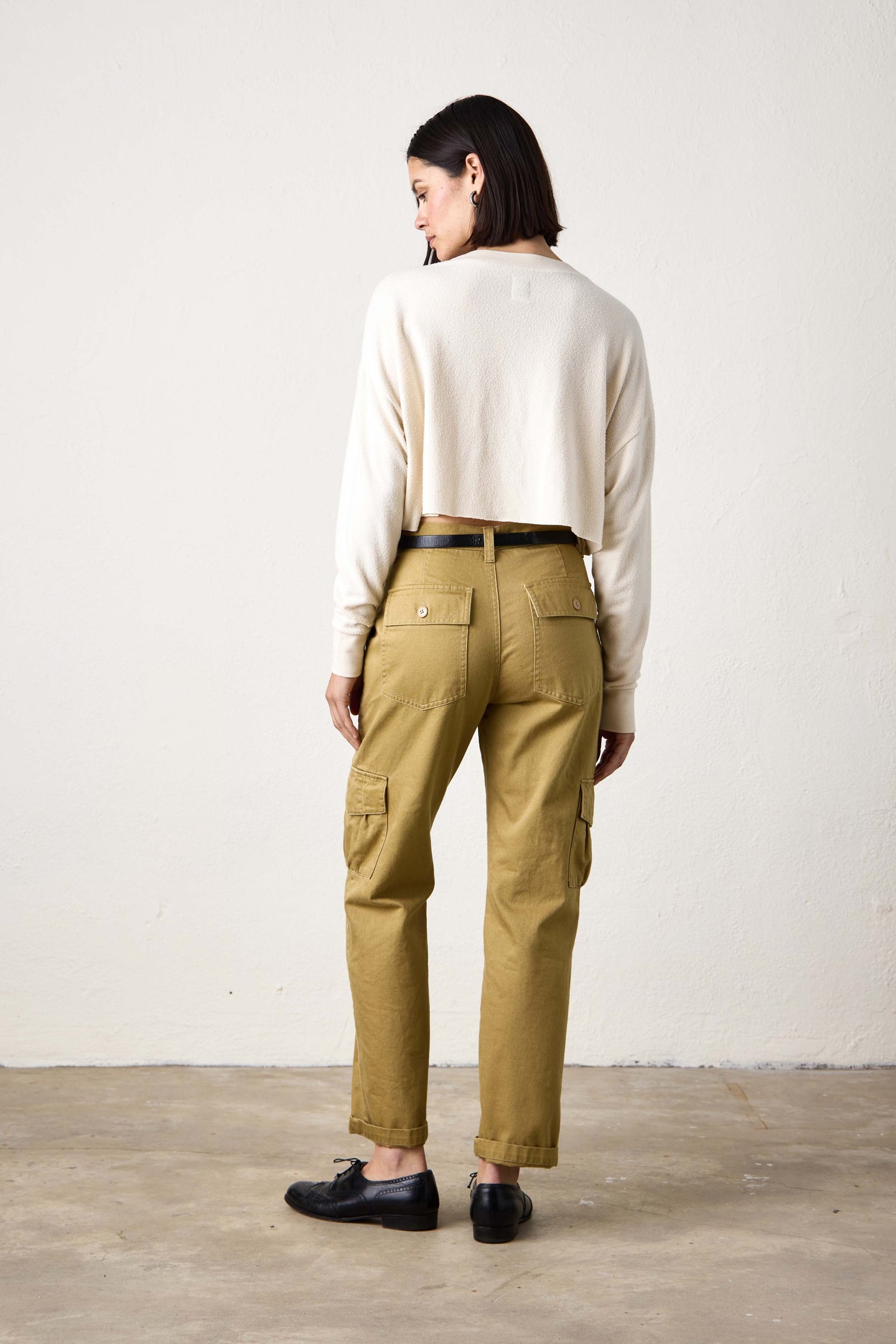 CHIARA PLUSH SUPER WIDE CROP / IVORY