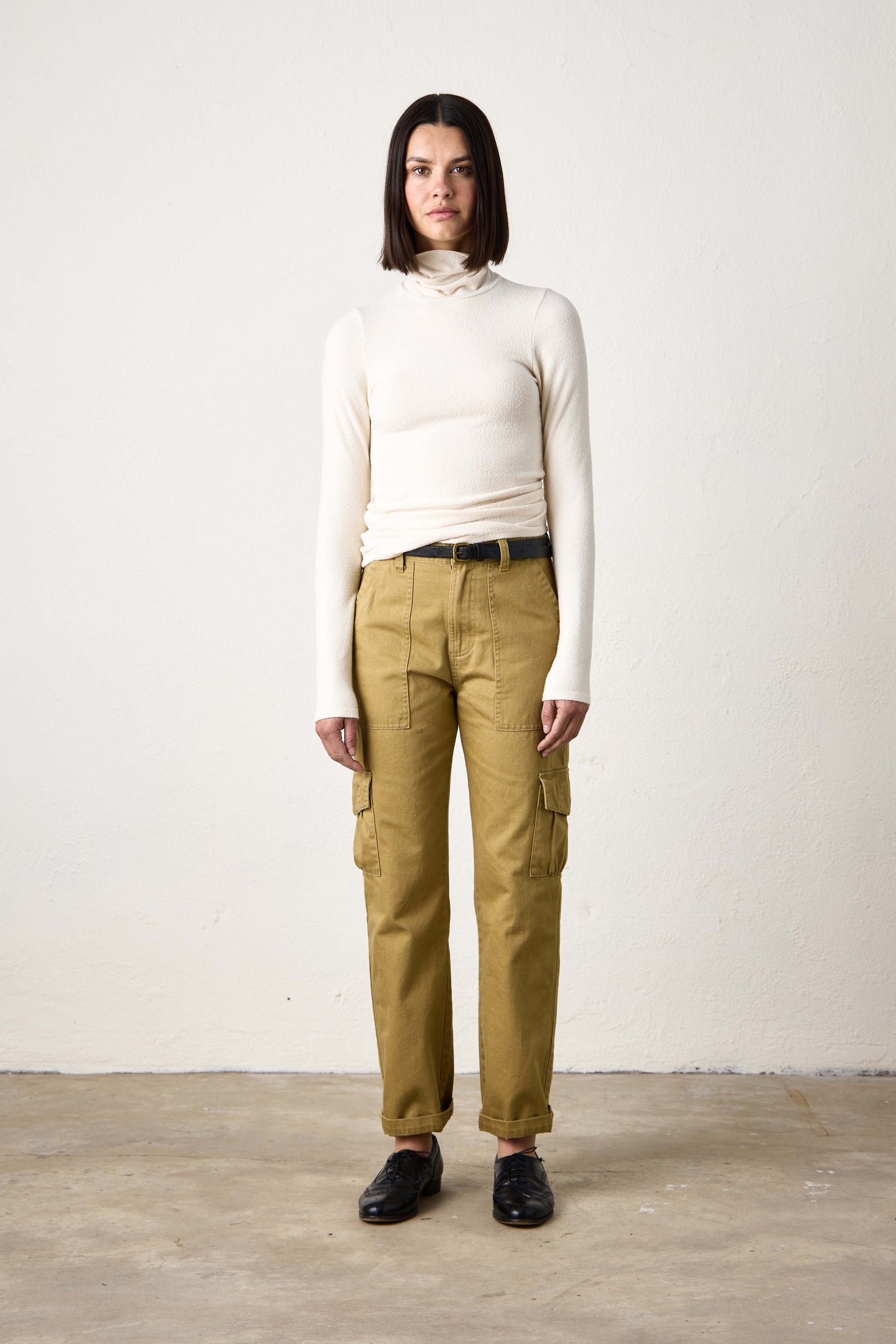 HAWK STRAIGHT LEG TWILL CARGO PANT  / TAN