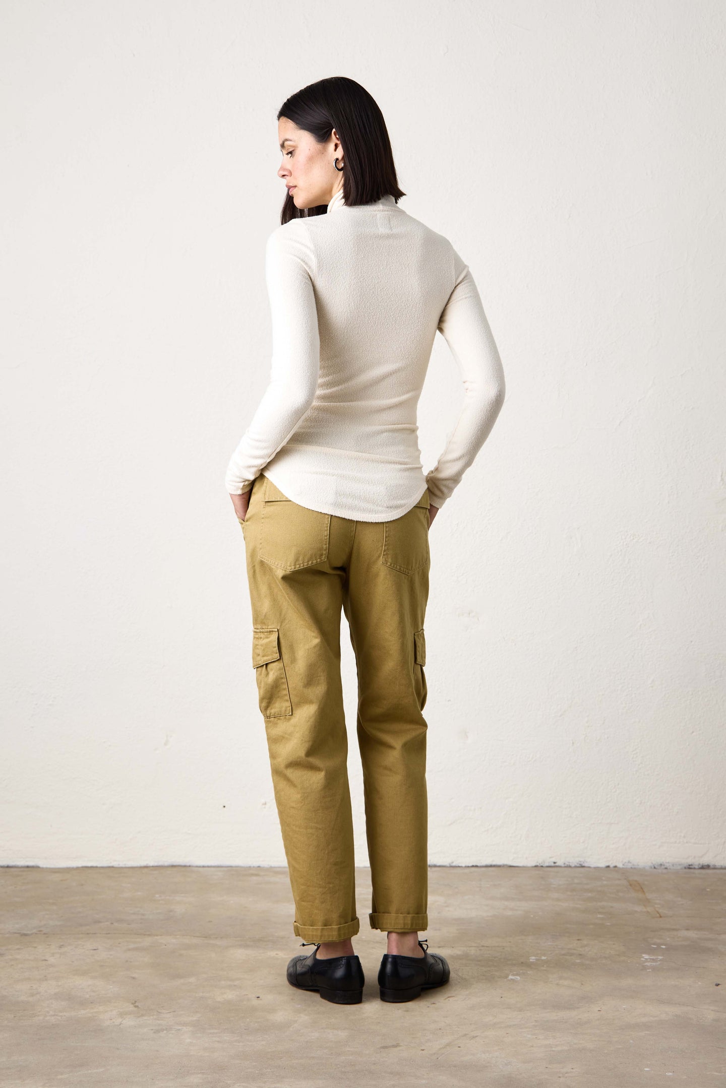 LANI PLUSH FITTED TURTLENECK / IVORY