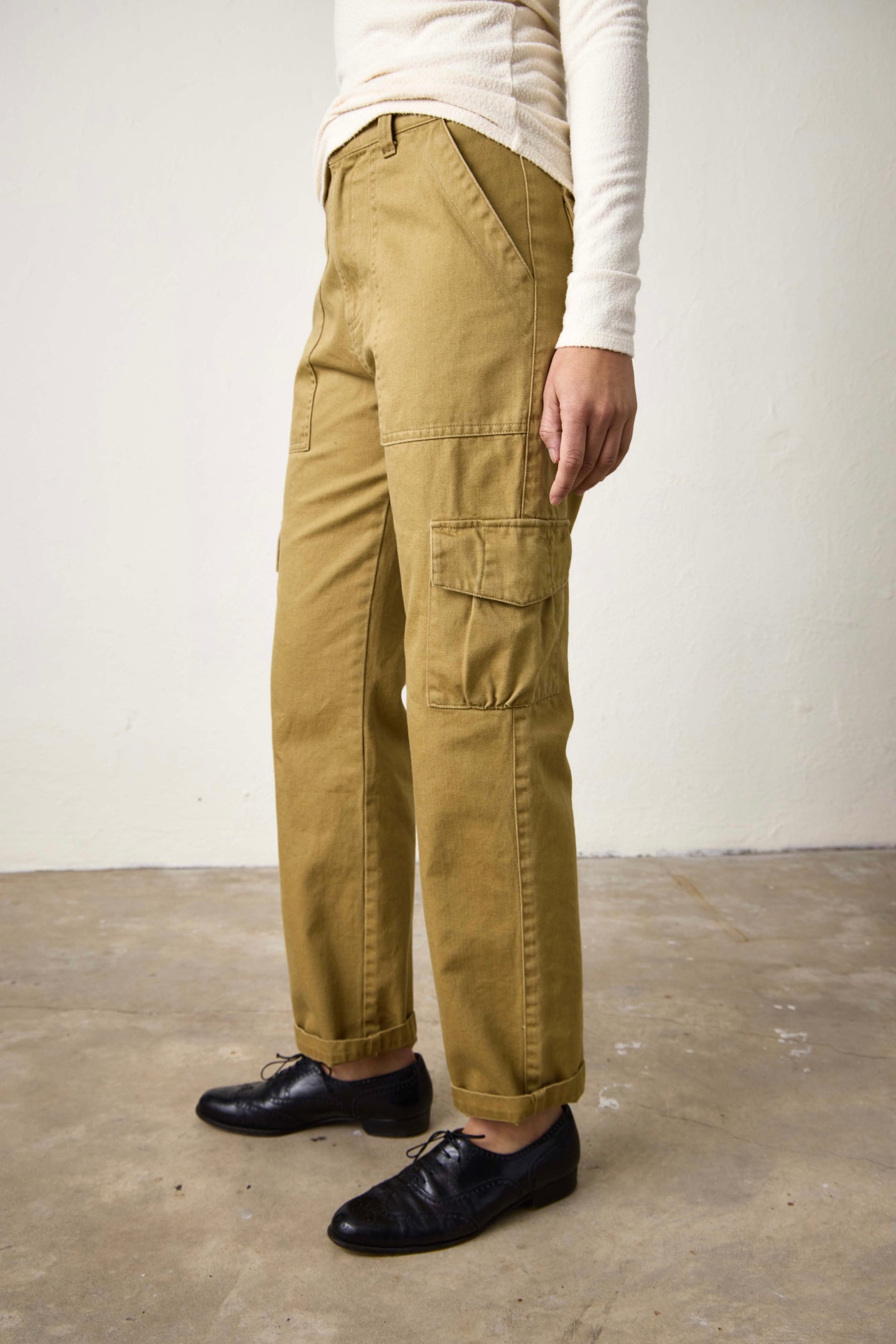 HAWK STRAIGHT LEG TWILL CARGO PANT  / TAN