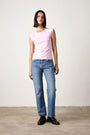 CHLOE FITTED LUX JERSEY TEE / PINK SORBET