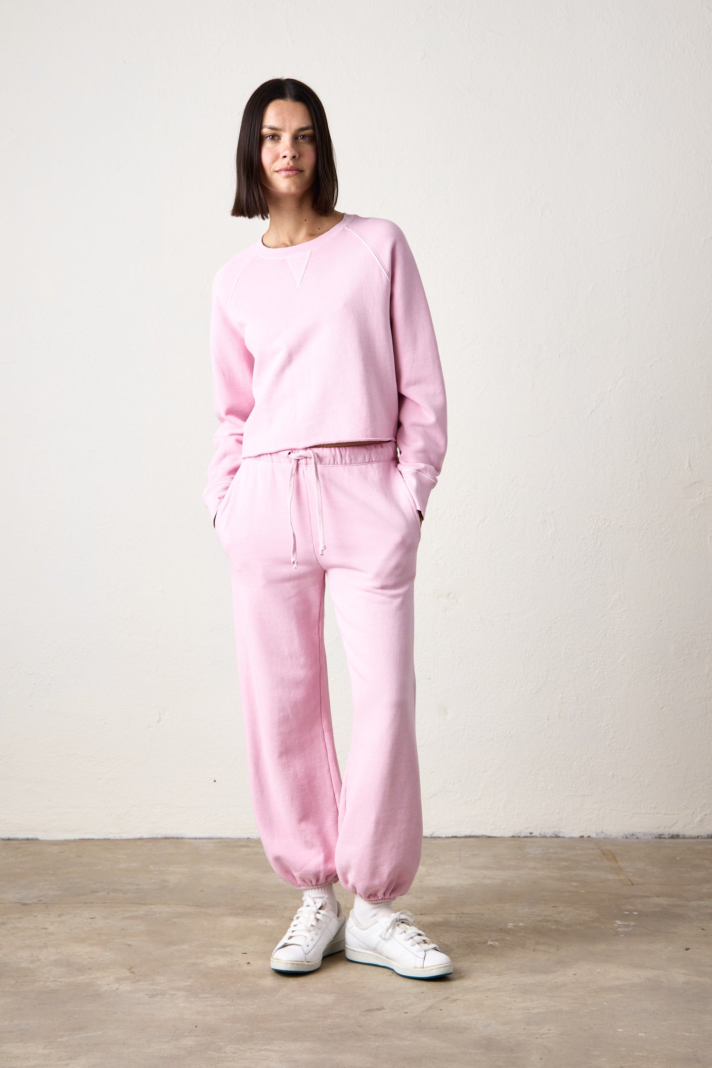 SHANE BILLOW FRENCH TERRY SWEATPANT / PINK SORBET