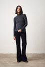 LANI PLUSH FITTED TURTLENECK / BLACK