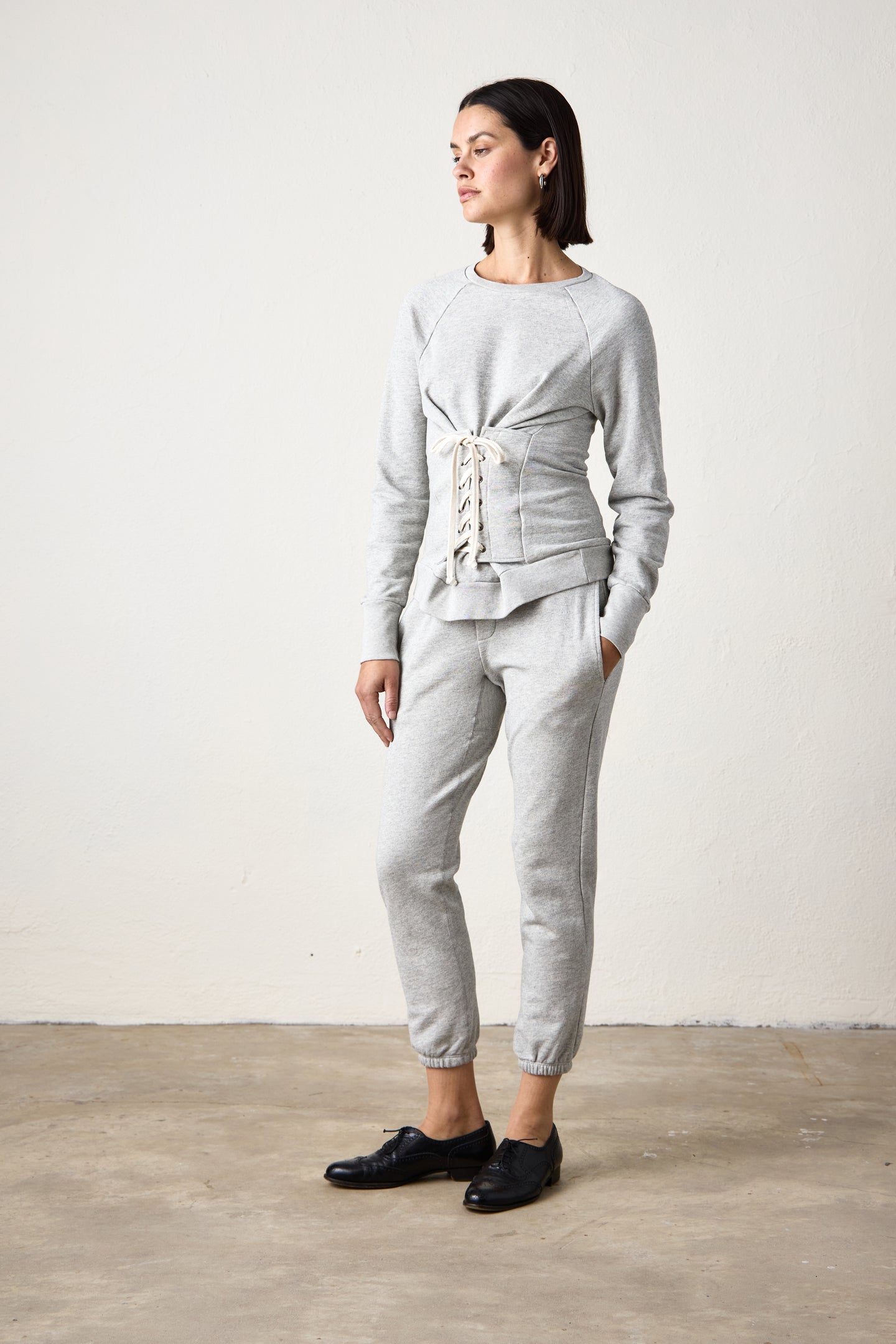 ELIO CORSET VINTAGE TERRY CREW / HEATHER GREY