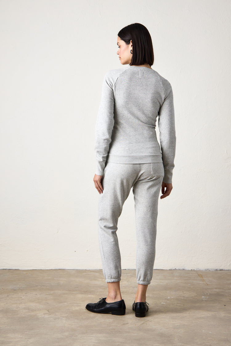 NSF Elio Corset Vintage Terry Crew - Heather Gray