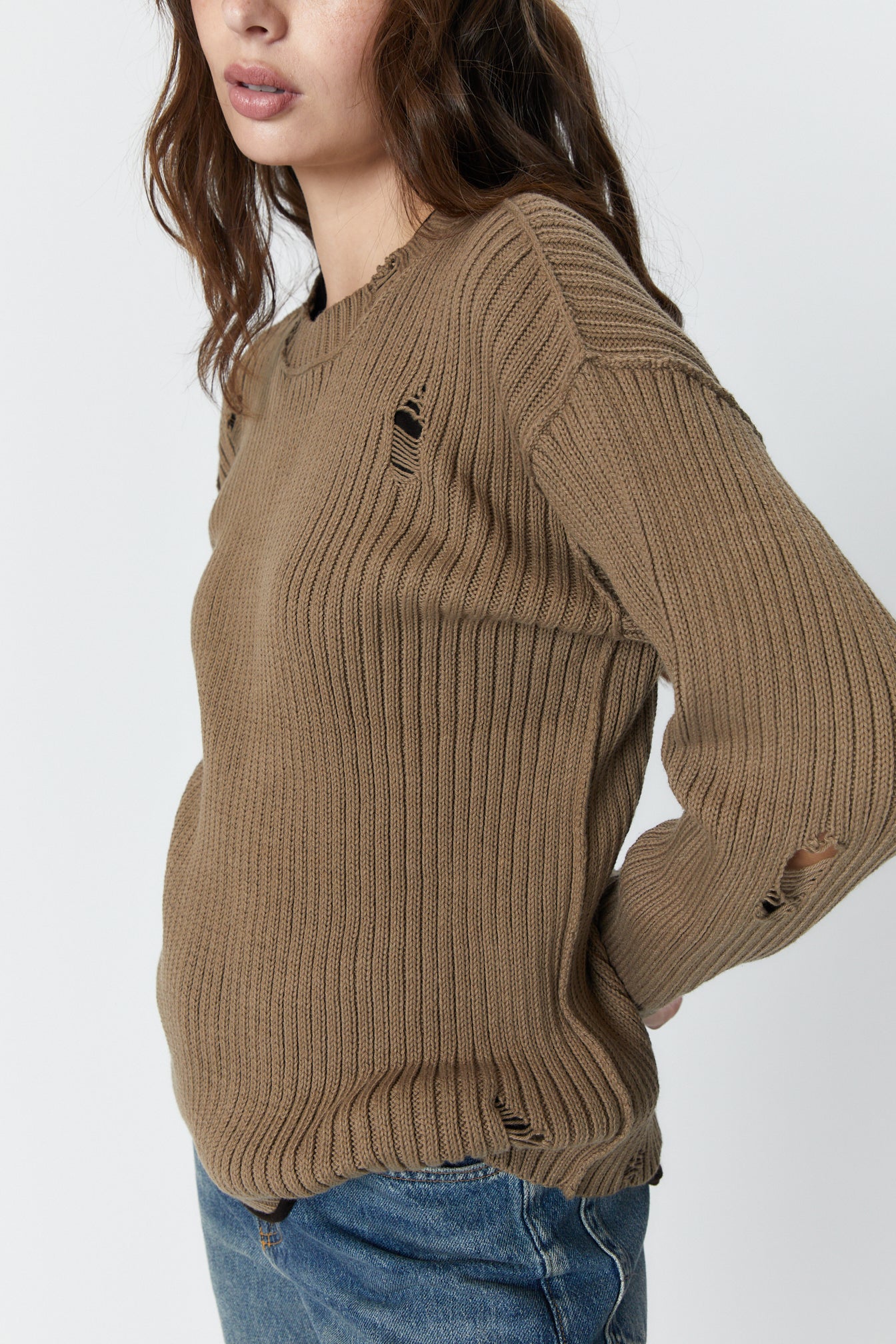 FREDDY CREW SWEATER/ TAUPE
