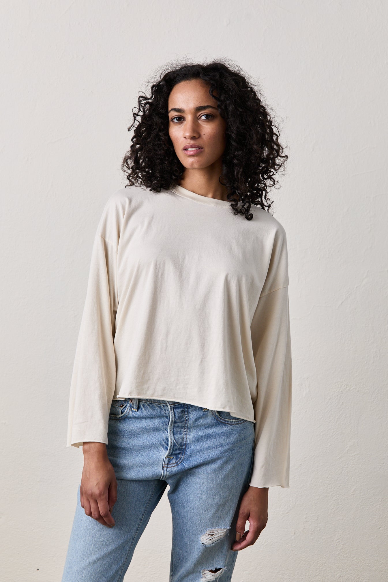 LOFFLER BOXY TEE / PARCHMENT