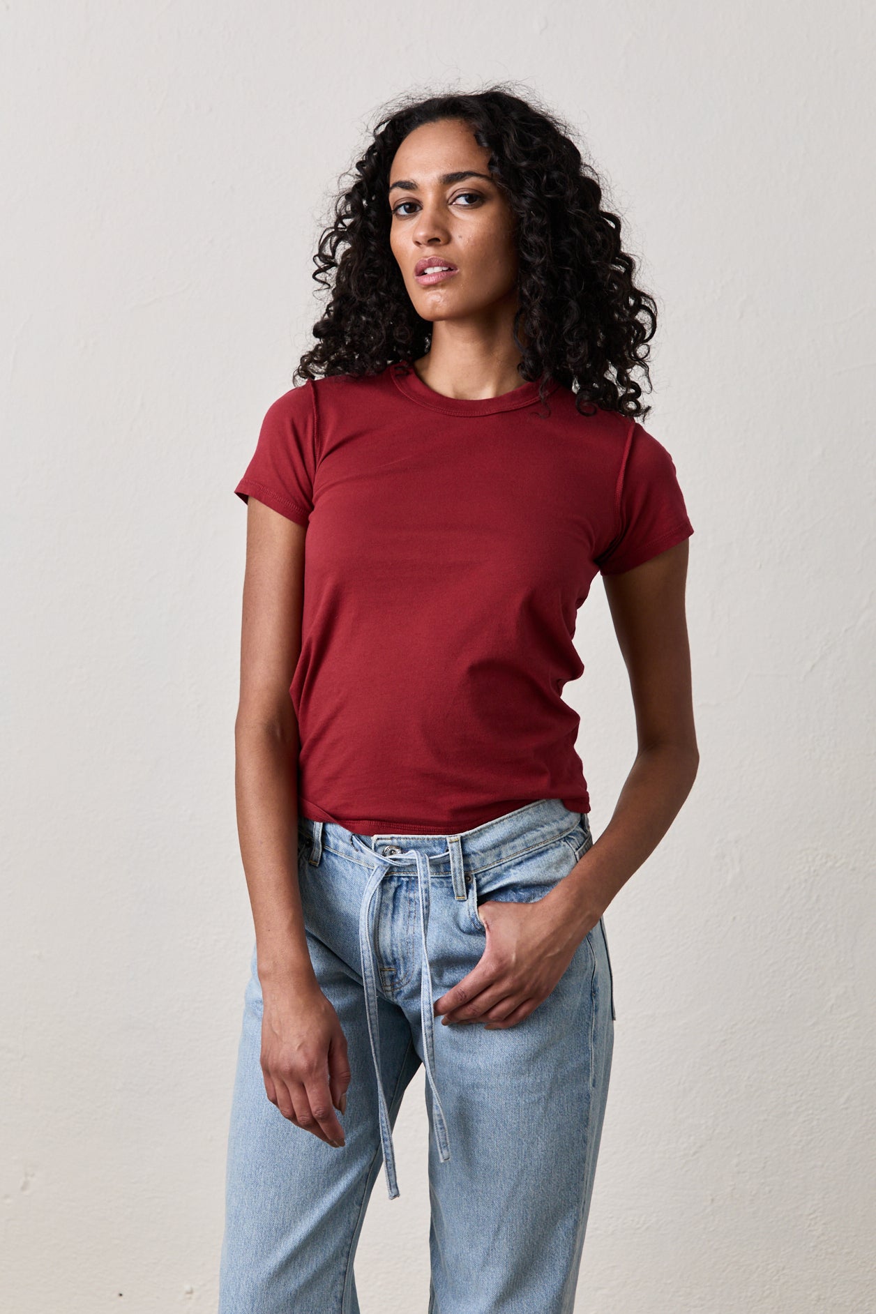 ALESSI SHRUNKEN TEE / DEEP RED