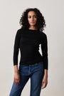 BERLIN SEAMED RAGLAN CREW / BLACK