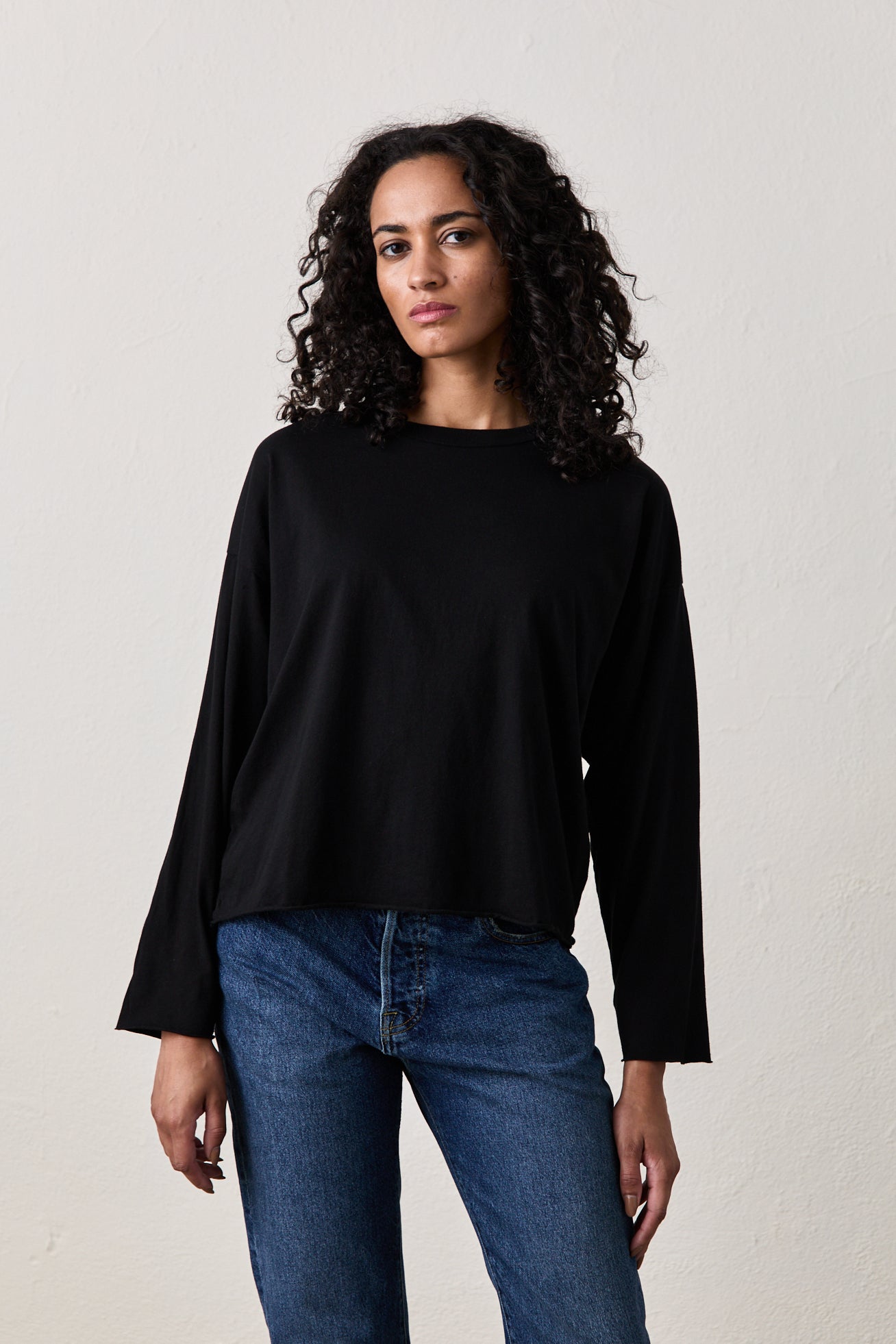 LOFFLER BOXY TEE / BLACK