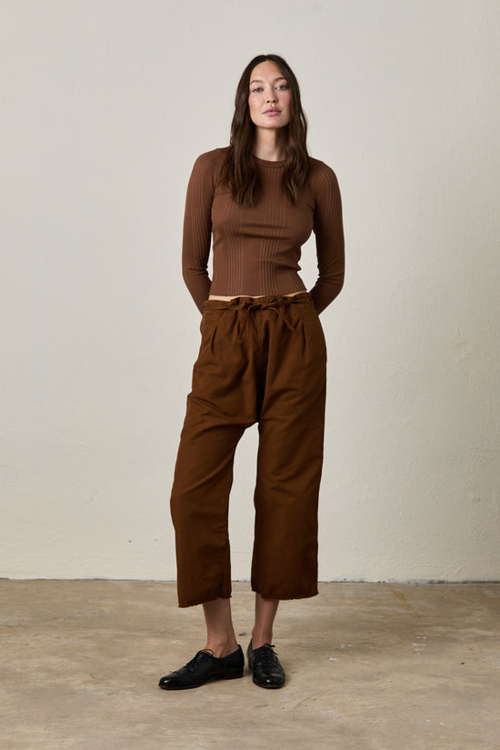 AKARI TIE WAIST PANT / ESPRESSO