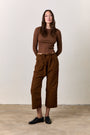 AKARI TIE WAIST PANT / ESPRESSO