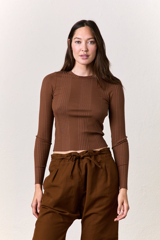 CAMILA RIB TOP / ESPRESSO