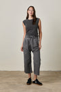 AKARI TIE WAIST PANT / FADED BLACK