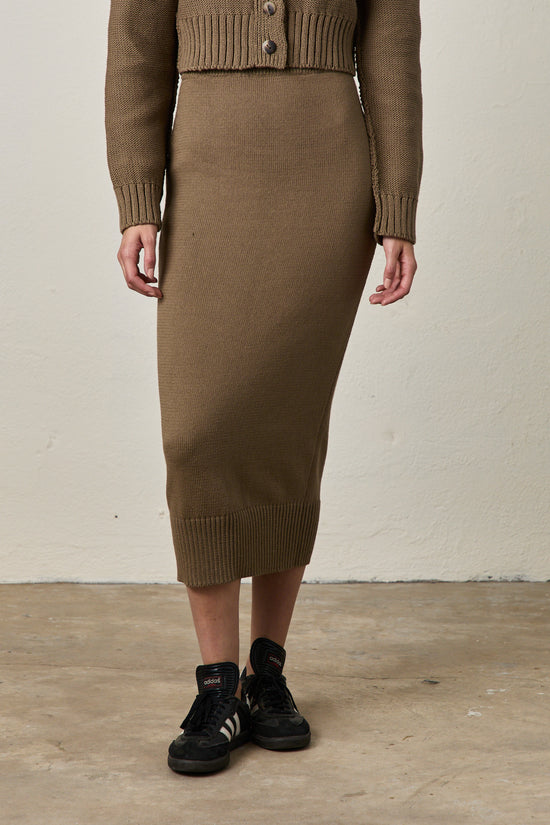 MARIE KNIT SKIRT / KHAKI